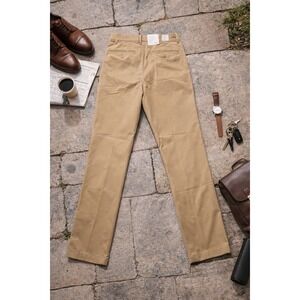 Good Fellow  High Performance Cotton Chinos Tan Beige Straight Leg Trousers Mens